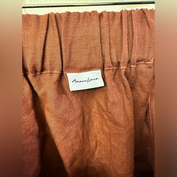 Amour Linen Bergen Mid-Length Linen Skirt - Picture 3 of 10